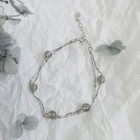 Natural Moonstone Double Bracelet
