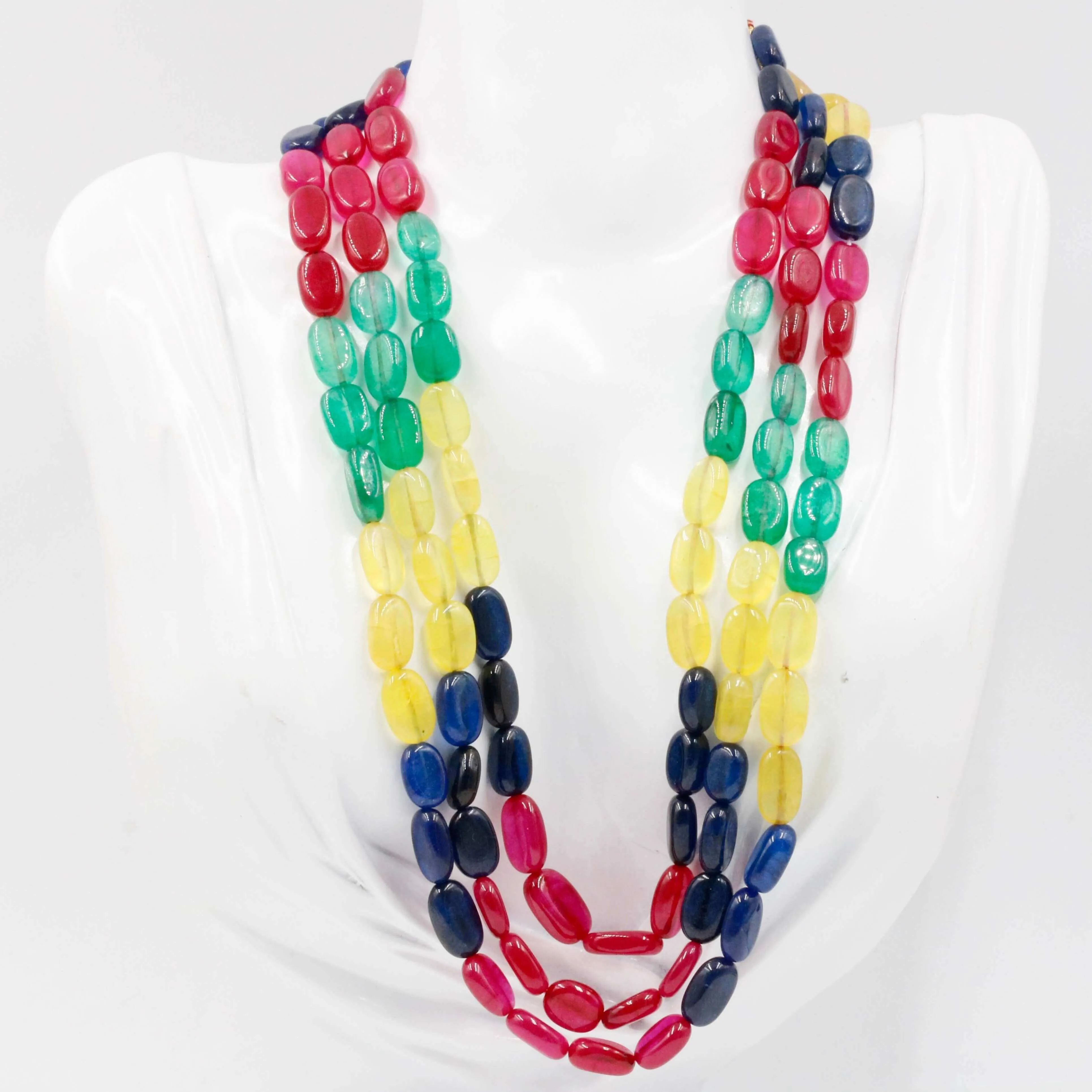 Natural Multi-color Quartz gemstone Necklace Natural Multi-color Quartz stone Necklace Multi-color Quartz Necklace Quartz Beads SKU: 6142612