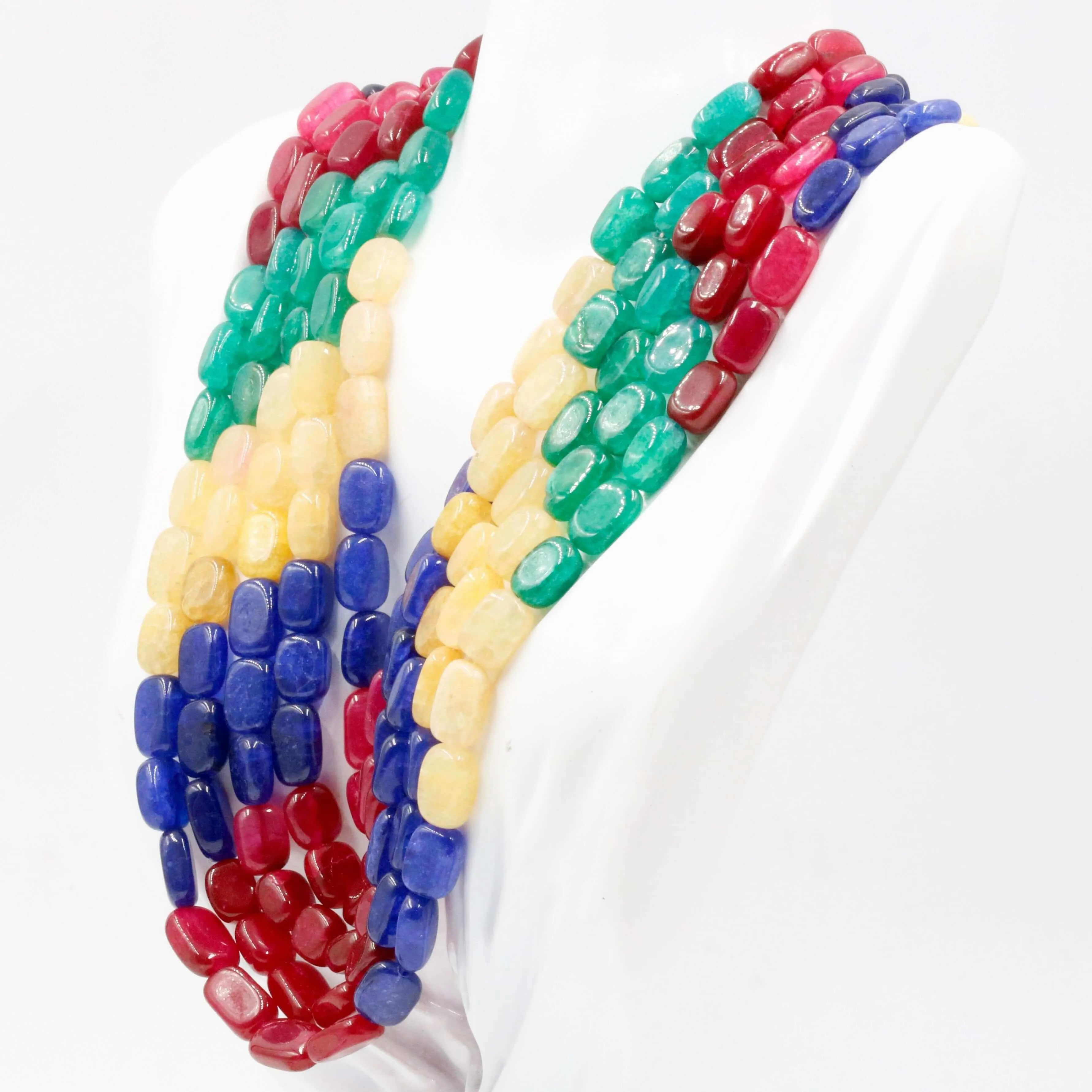 Natural Multi-color Quartz gemstone Necklace Natural Multi-color Quartz stone Necklace Multi-color Quartz Necklace Quartz Beads SKU: 6142612