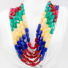 Natural Multi-color Quartz gemstone Necklace Natural Multi-color Quartz stone Necklace Multi-color Quartz Necklace Quartz Beads SKU: 6142612