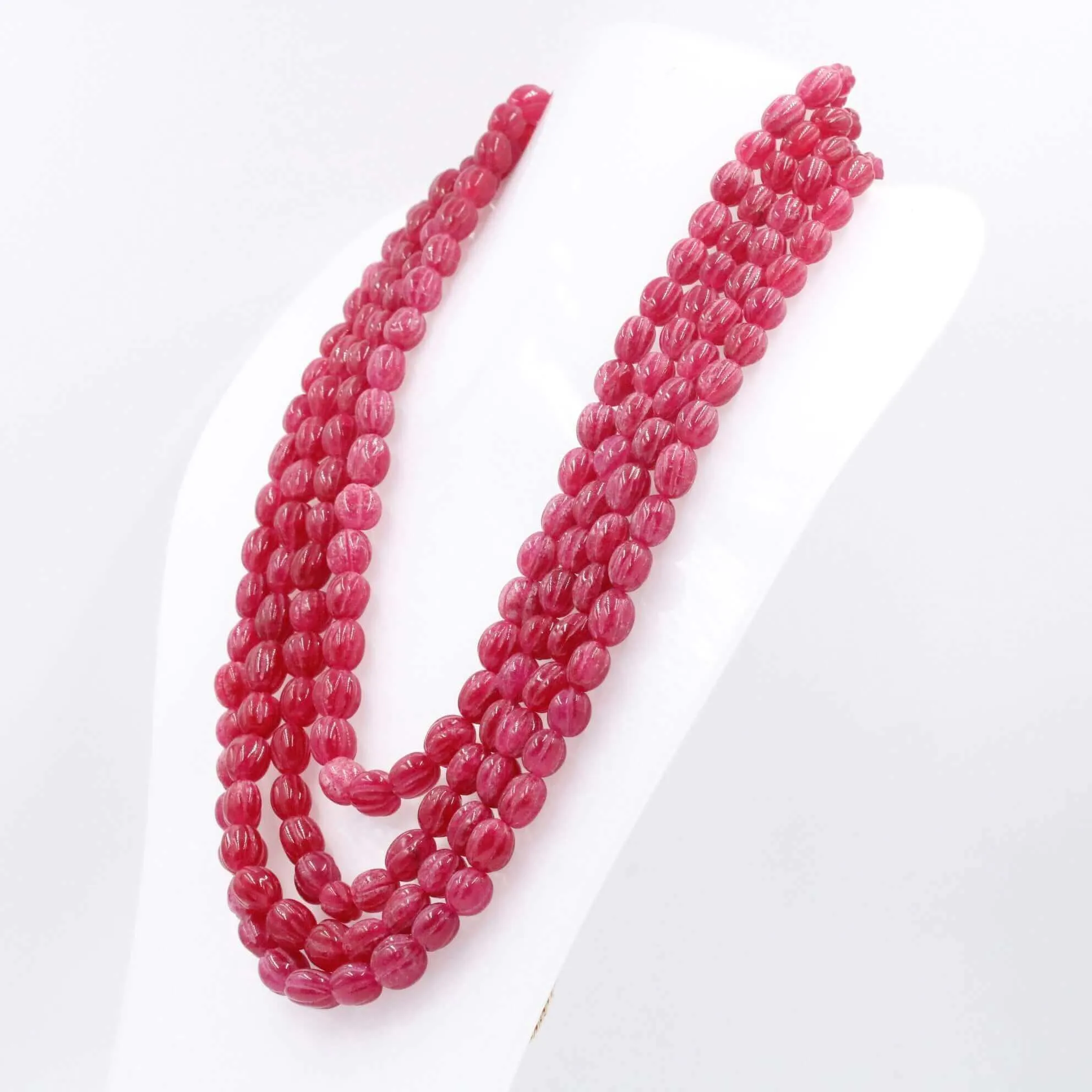 Natural Quartzite Necklace Ruby Quartzite Beaded Gemstone Necklace Red Quartzite Necklace Quartz Necklace SKU 6142919