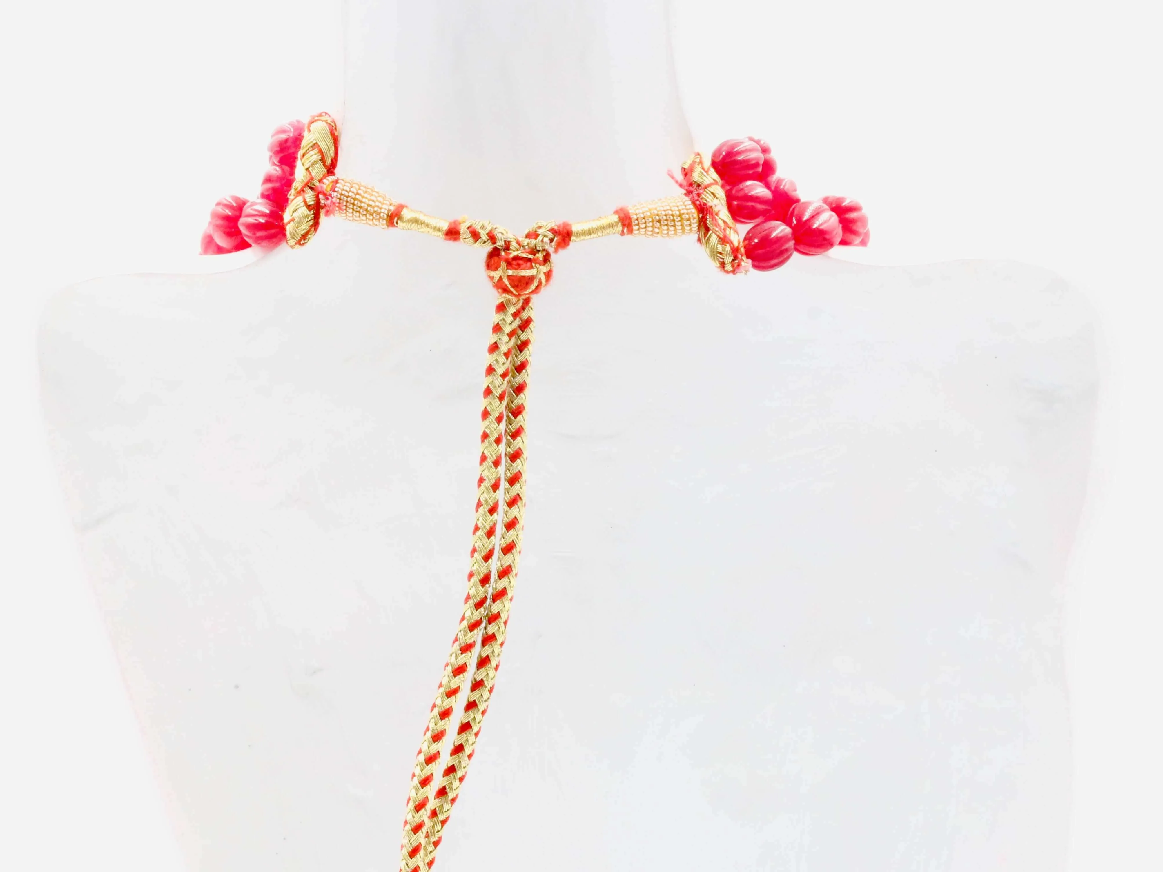 Natural Quartzite Necklace Ruby Quartzite Beaded Gemstone Necklace Red Quartzite Necklace Quartz Necklace SKU 6142919