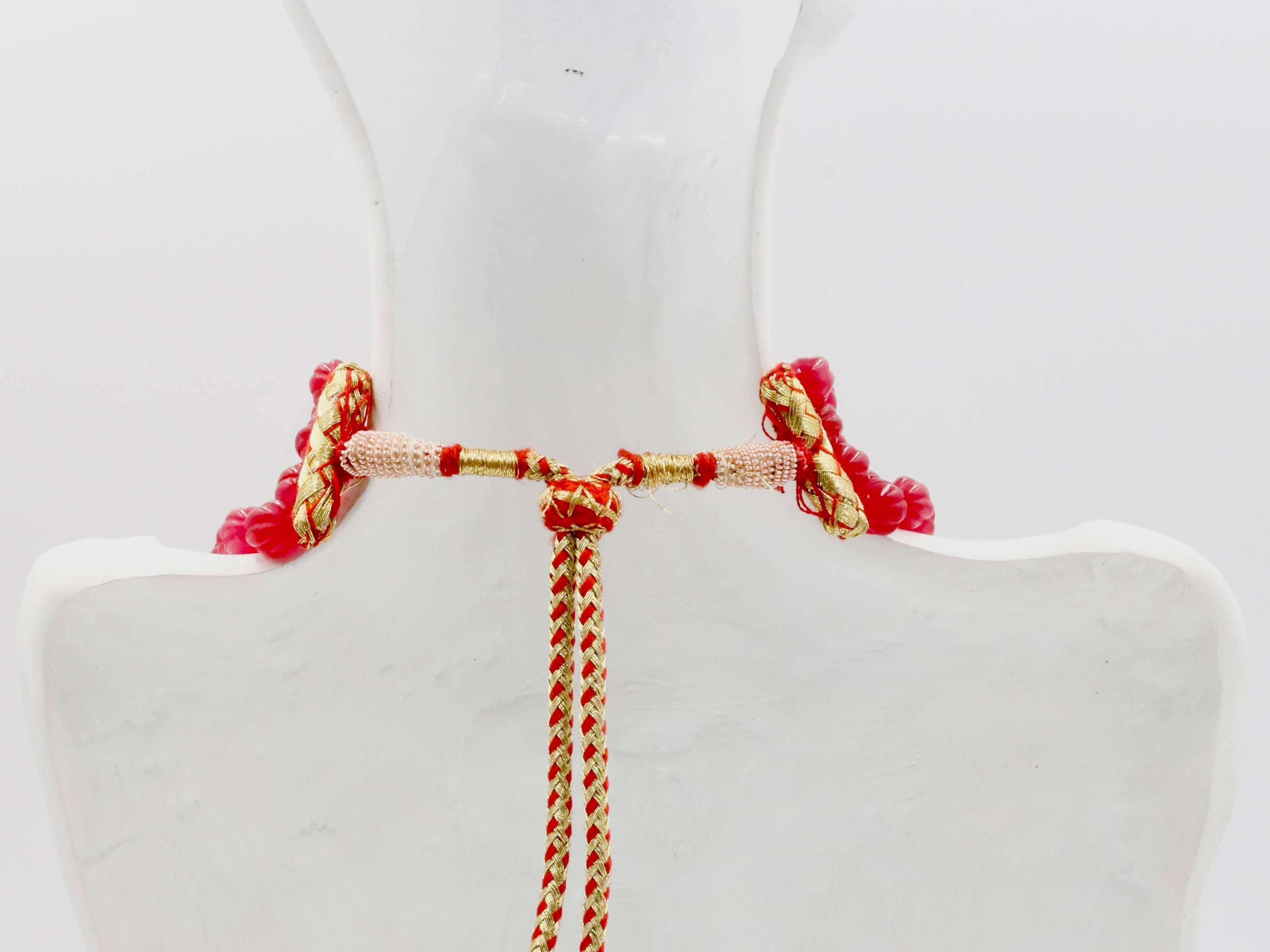 Natural Quartzite Necklace Ruby Quartzite Beaded Gemstone Necklace Red Quartzite Necklace Quartz Necklace SKU 6142919