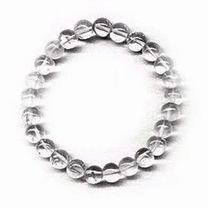 Natural Reiki Healing Spathic Clear Quartz Crystal Stone 6 mm Beads Charm Bracelet for Men and Women