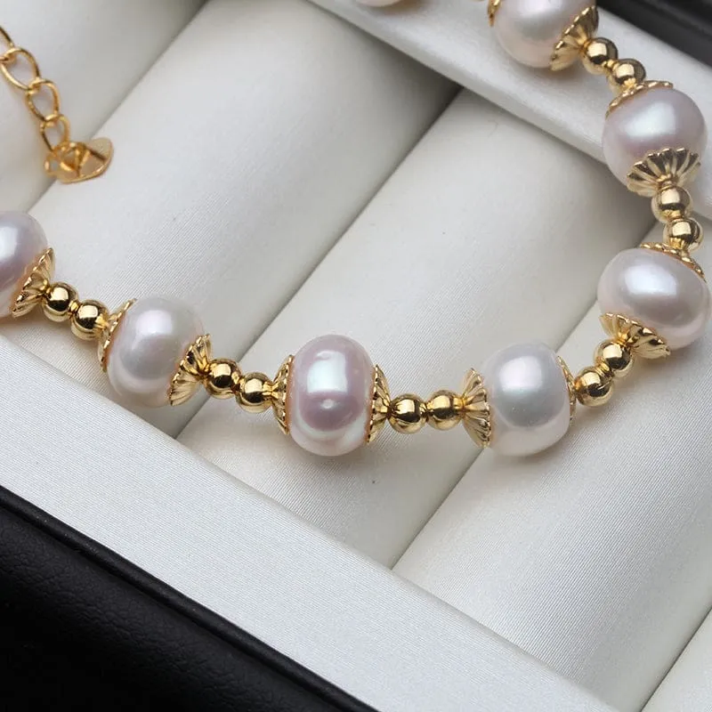 Natural Round Pearl Bracelet For Women