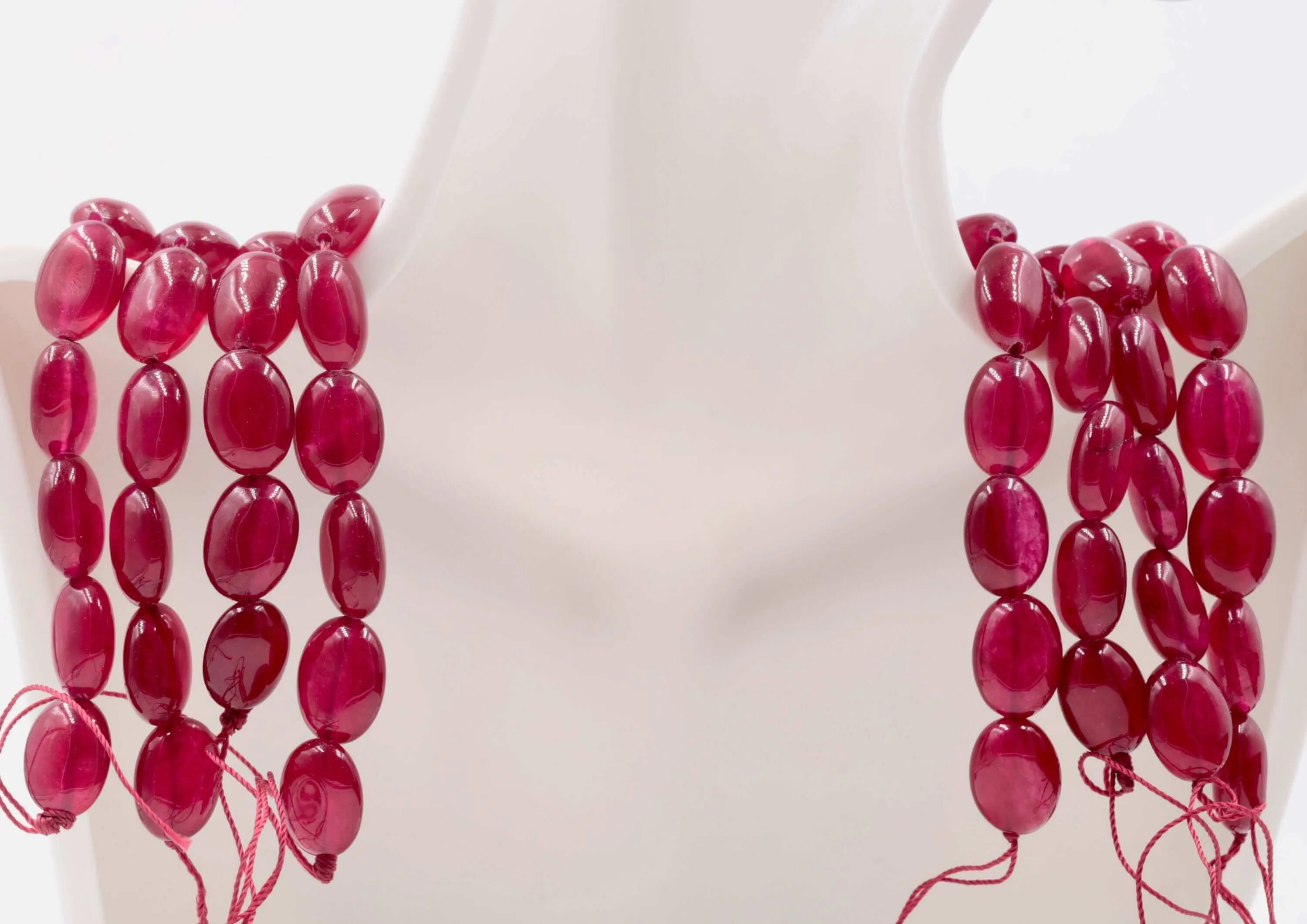 Natural Ruby Quartz Beaded Strand Unfinished Necklace Red Quartz Ruby Quartz DIY Necklace Red Beads Red Gemstone Strand  SKU: 113265