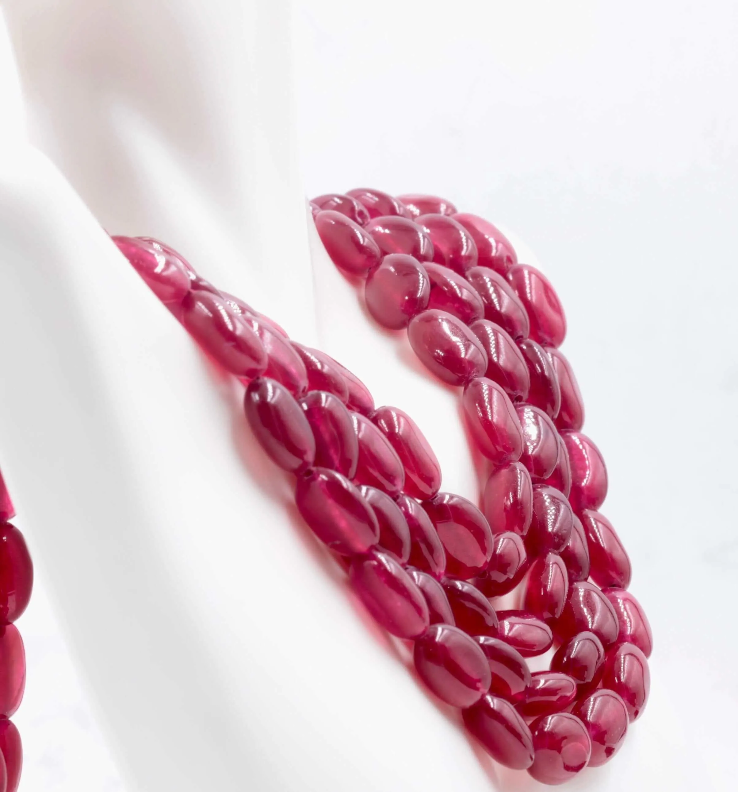 Natural Ruby Quartz Beaded Strand Unfinished Necklace Red Quartz Ruby Quartz DIY Necklace Red Beads Red Gemstone Strand  SKU: 113265