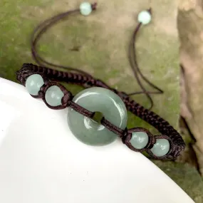 Naturally Calming Myanmar Jade Braided Bracelet