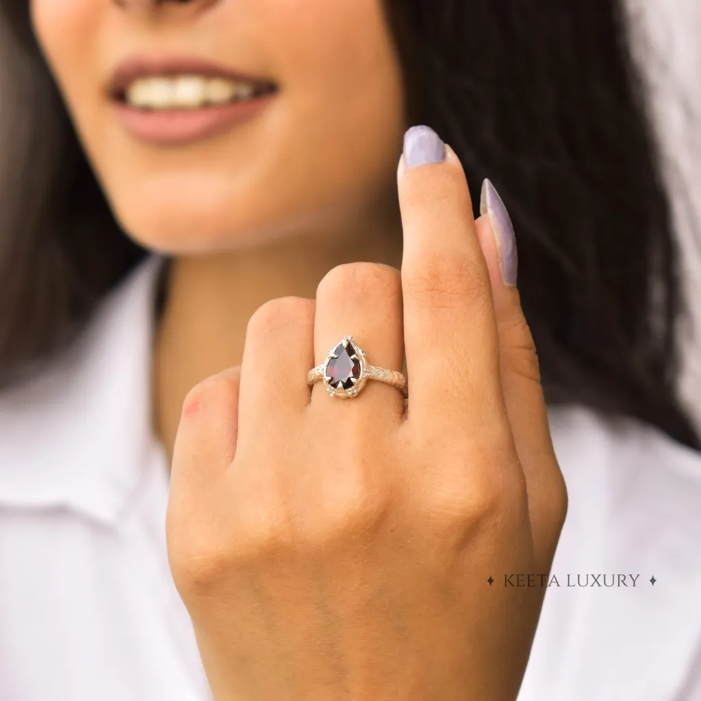 Nature's Noir - Garnet Ring