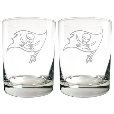 NFL Atlanta Falcons Laser Etched Rocks Glass Set - 2pc