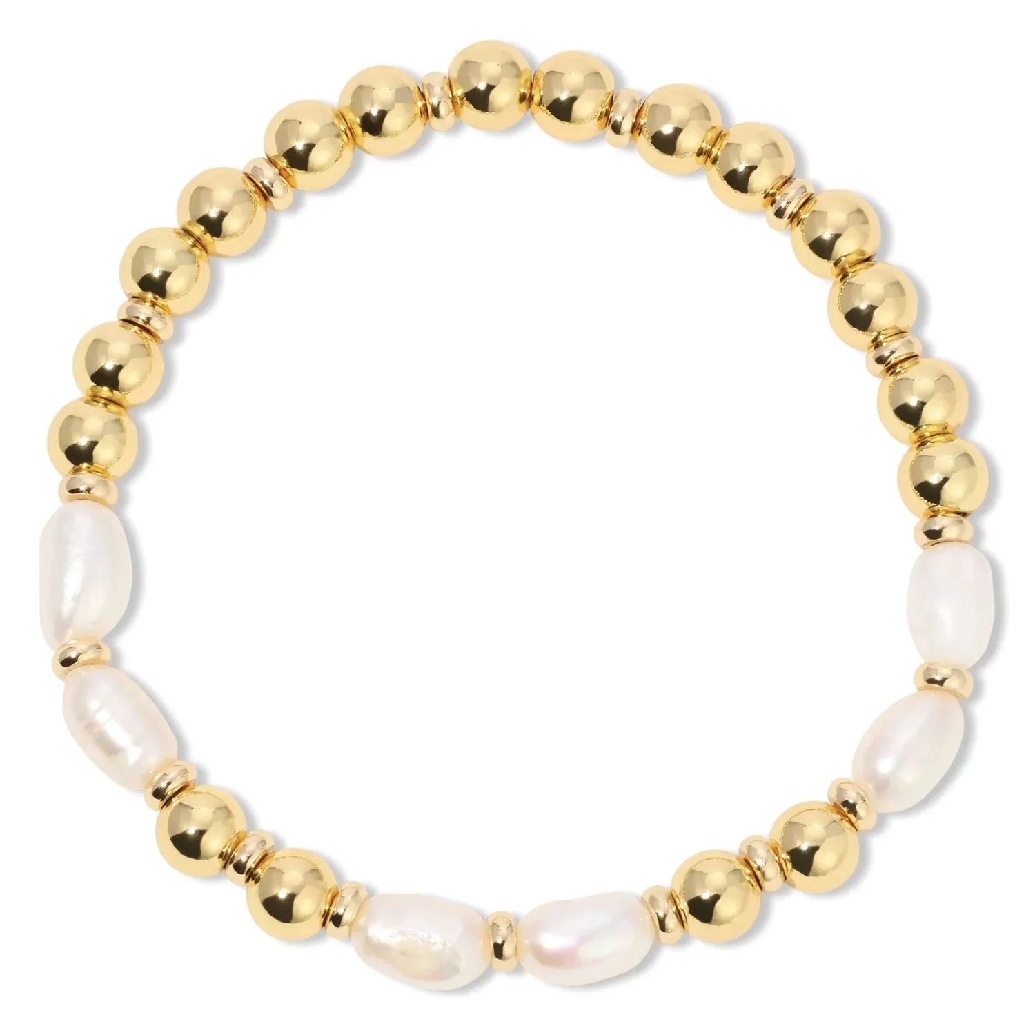 Oblong Pearl Stretch Bracelet
