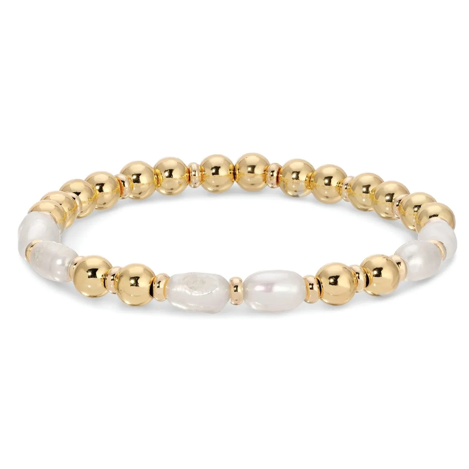 Oblong Pearl Stretch Bracelet