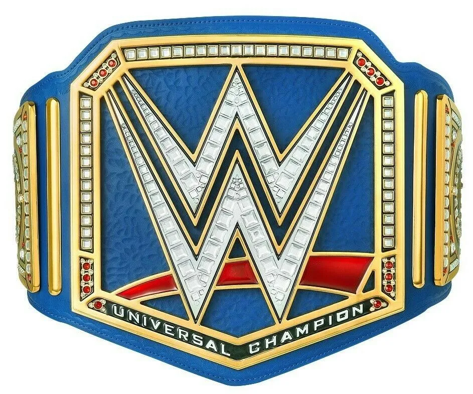 OFFICIAL WWE AUTHENTIC UNIVERSAL CHAMPIONSHIP BLUE REPLICA TITLE BELT 2MM ADULT SIZE