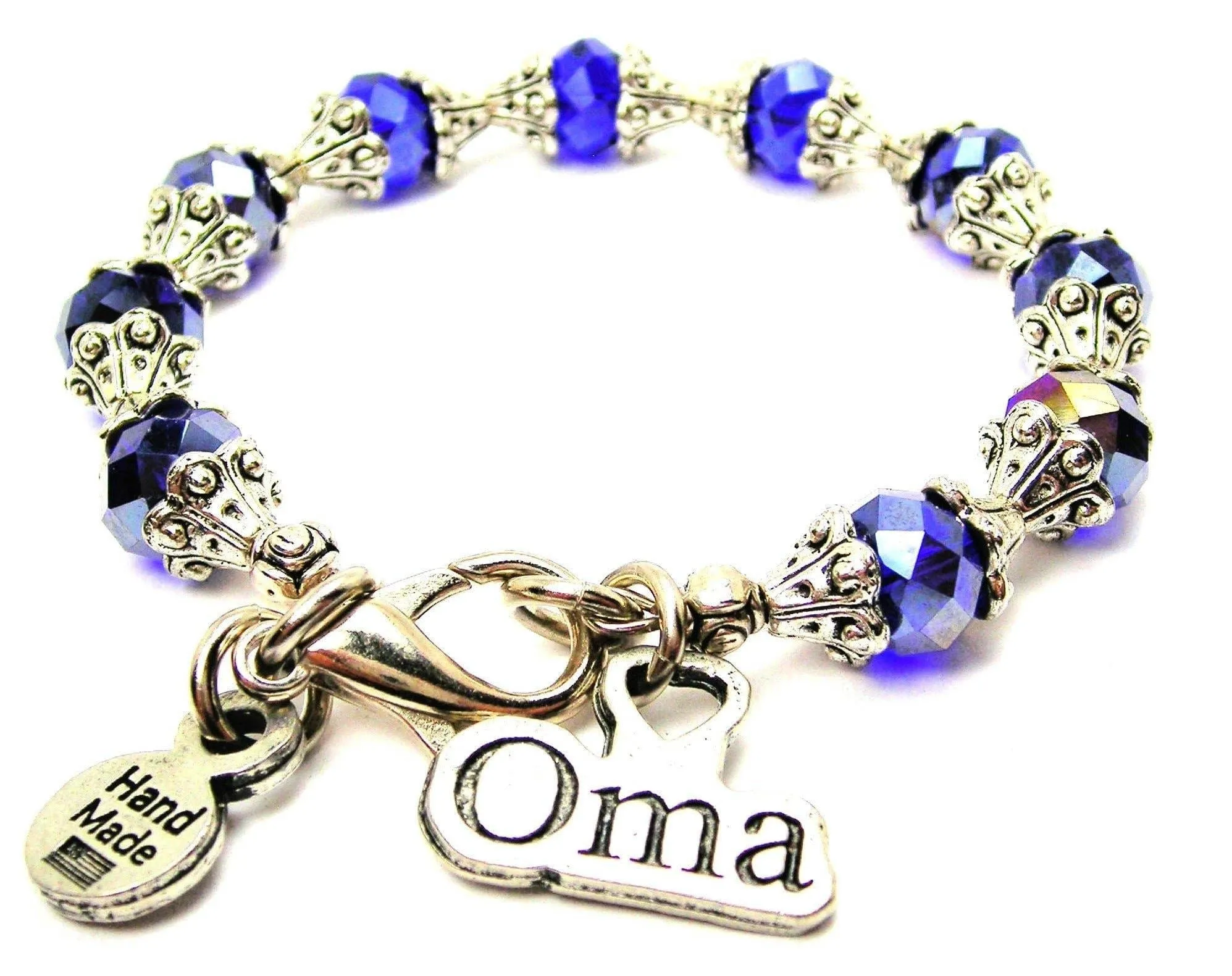 Oma, blue Crystal Bracelet