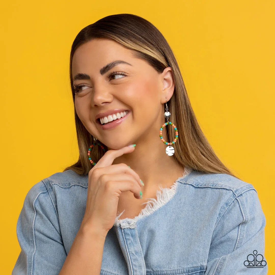 Open Door Jewelry - Cayman Catch - Orange Earrings - Paparazzi Accessories