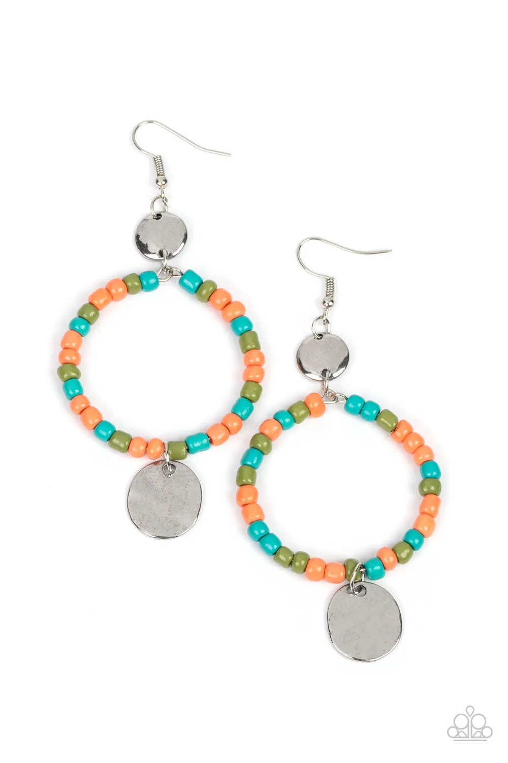 Open Door Jewelry - Cayman Catch - Orange Earrings - Paparazzi Accessories