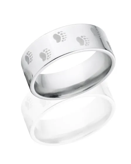 Outdoor Rings: Bear Track Titanium Ring, Wedding band
