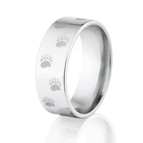 Outdoor Rings: Bear Track Titanium Ring, Wedding band