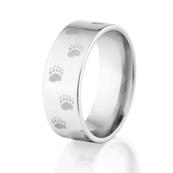 Outdoor Rings: Bear Track Titanium Ring, Wedding band