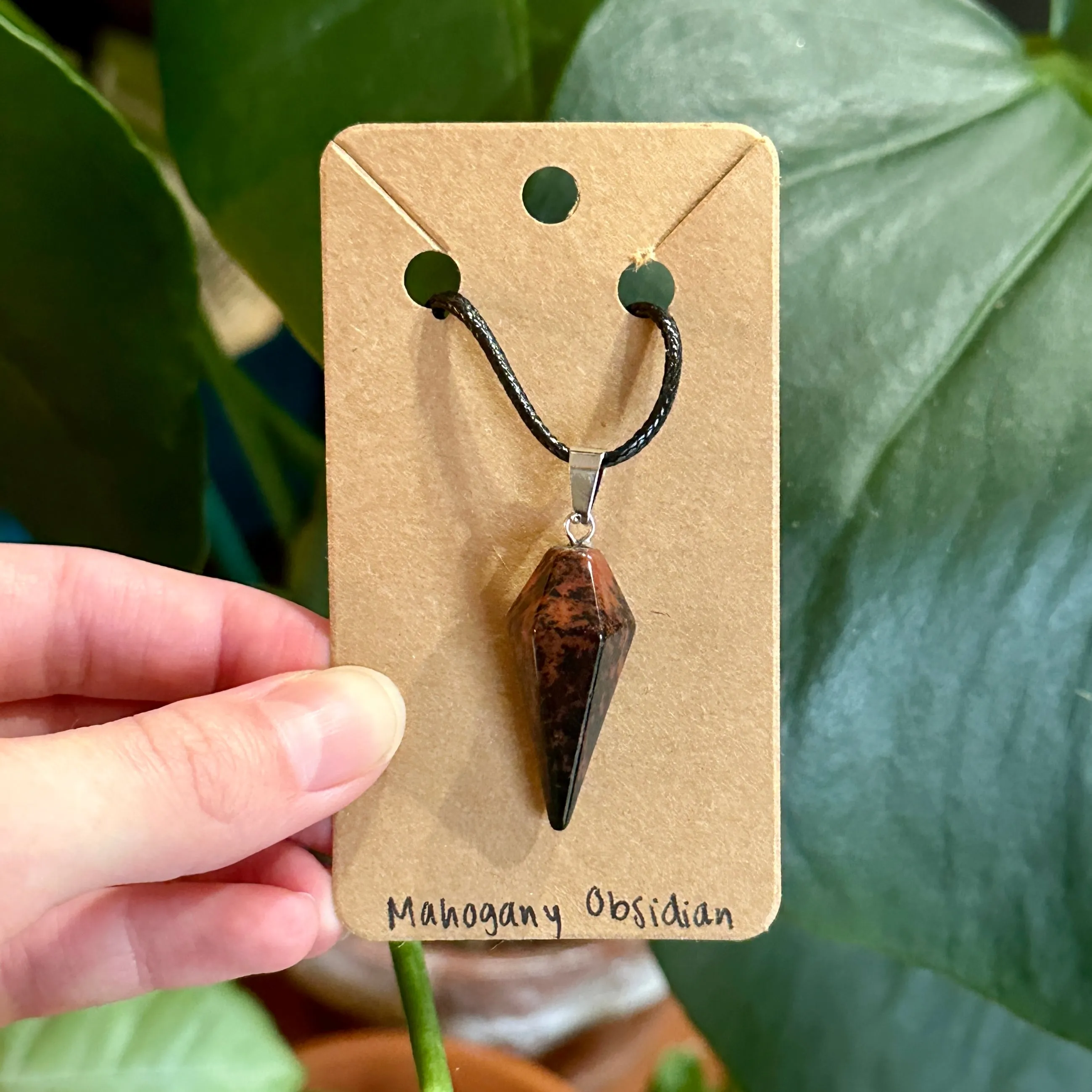 Pendulum Crystal Necklace | Natural Crystal Pendant, Unique Handmade Jewelry