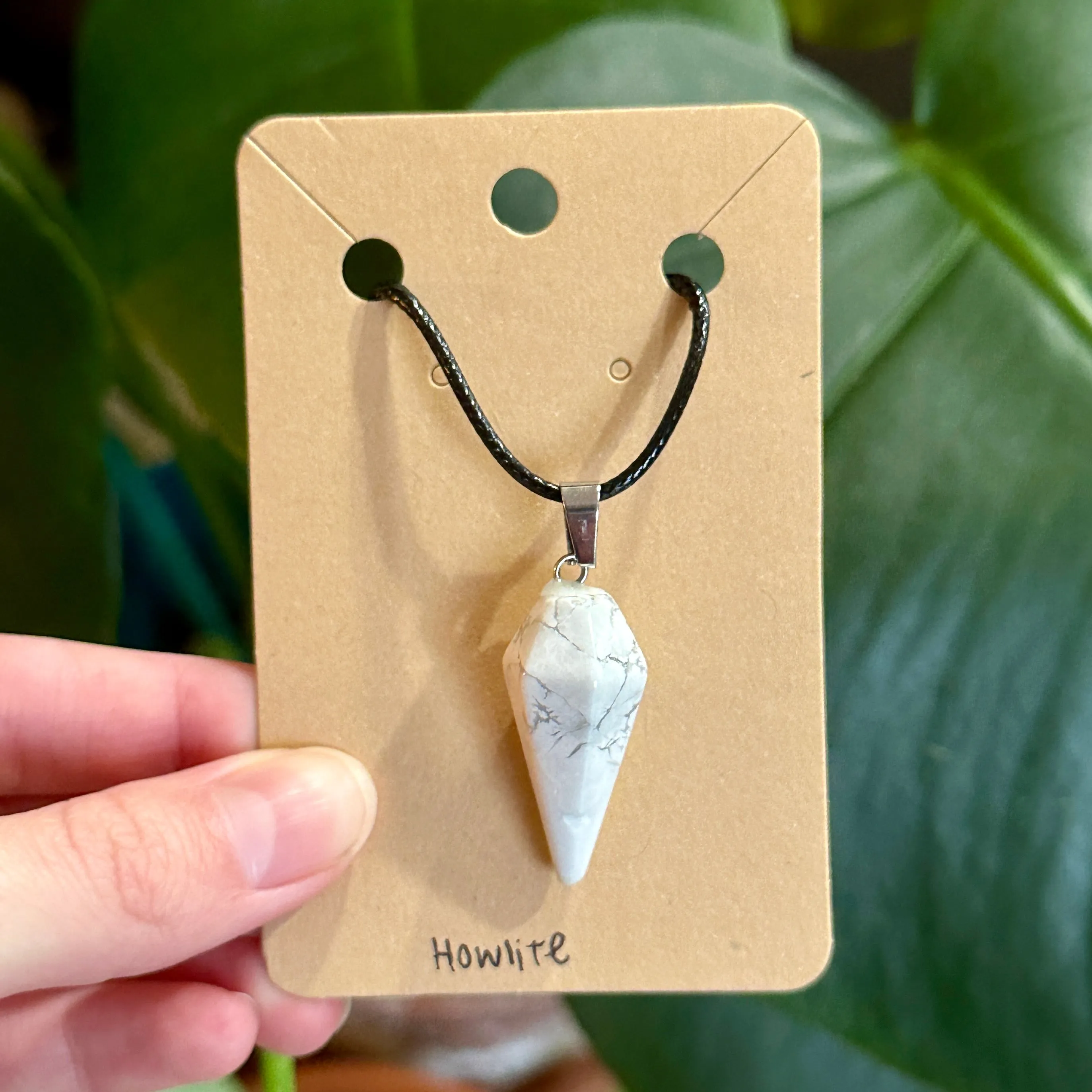 Pendulum Crystal Necklace | Natural Crystal Pendant, Unique Handmade Jewelry