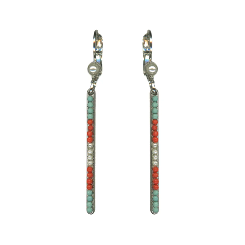 Petite Bar Leverback Earrings in "Mythical Dusk" *Custom*