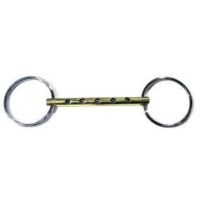 PIERCED STRAIGHT BAR RING SNAFFLE BIT