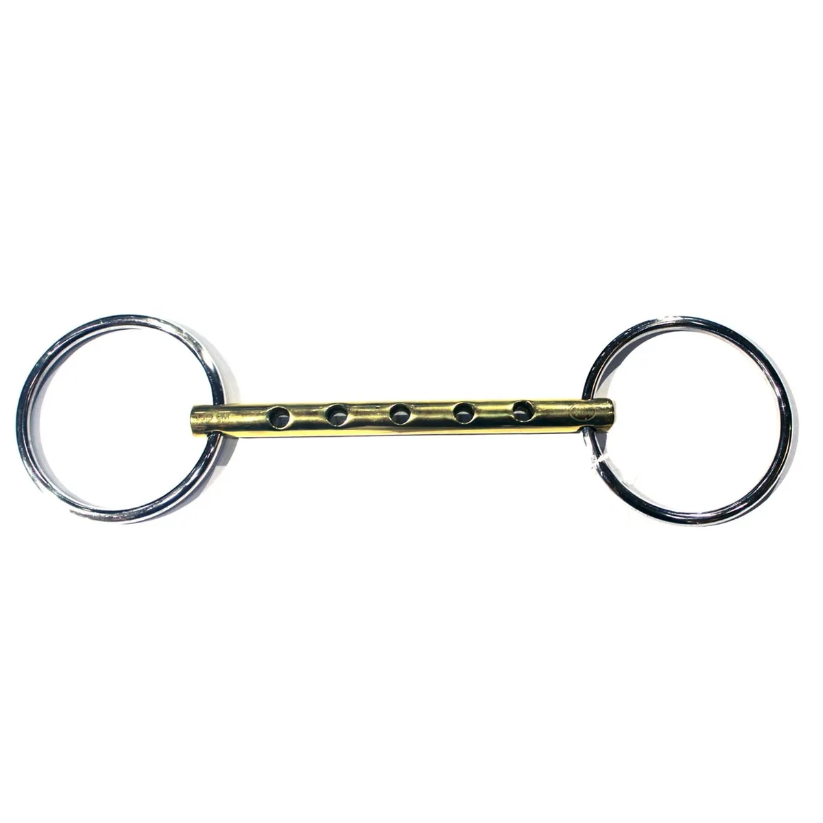 PIERCED STRAIGHT BAR RING SNAFFLE BIT