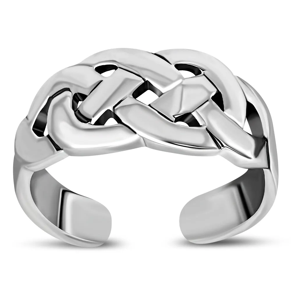 Plain Celtic Toe Ring Sterling Silver