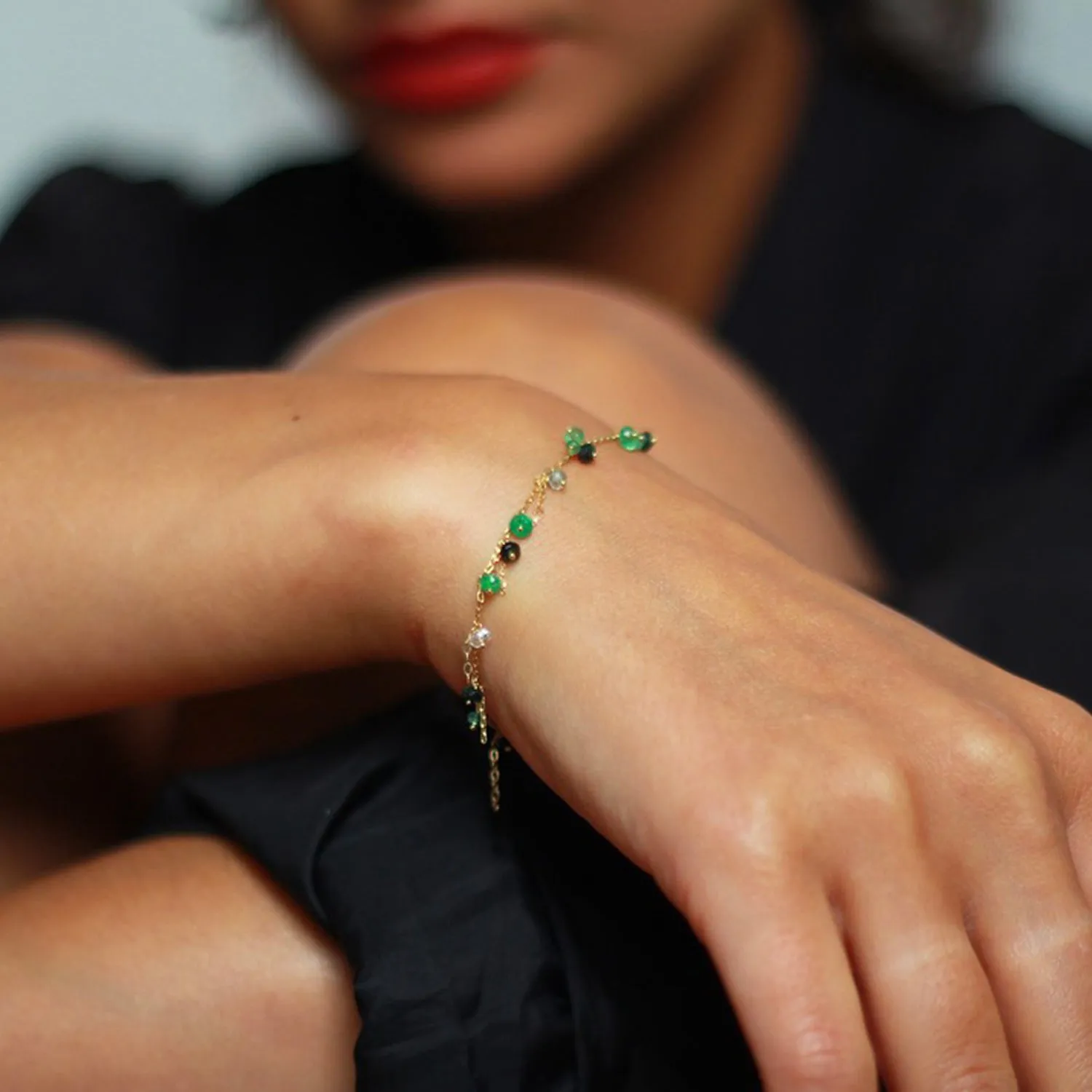 Pogo Punk Emerald Bracelet
