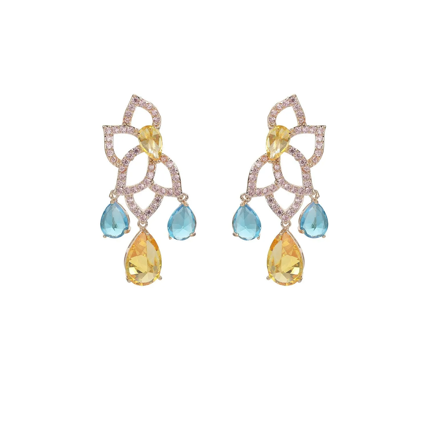 Popular Cubic Zircon CZ Earrings for Wedding, Crystals Earring for Bride, Women Girl Birthday Party Jewelry CE11366