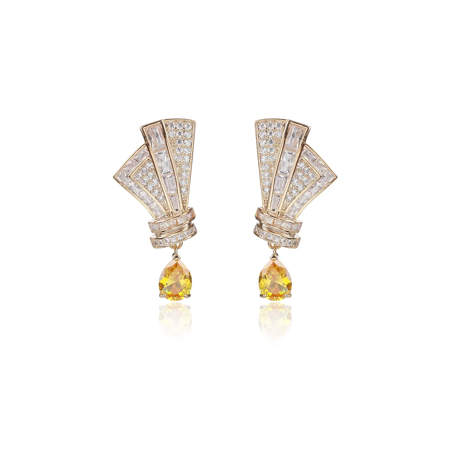 Popular Cubic Zircon Dangle Wedding Earring for Bridal Accessories Jewelry CE11693