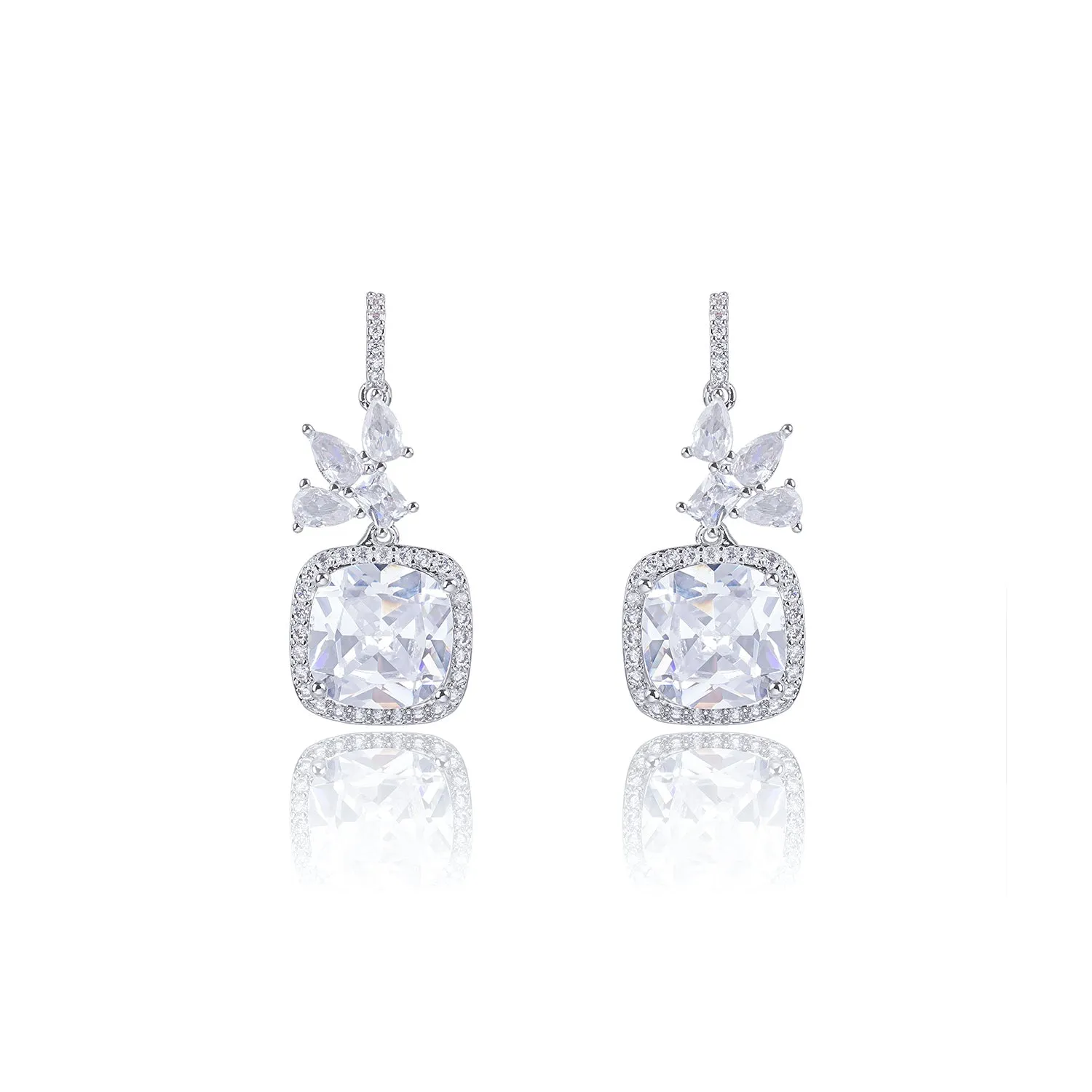 Popular Zircon  Square Drop Earring, Women's Girl's Gatherings Jewelry CE11812