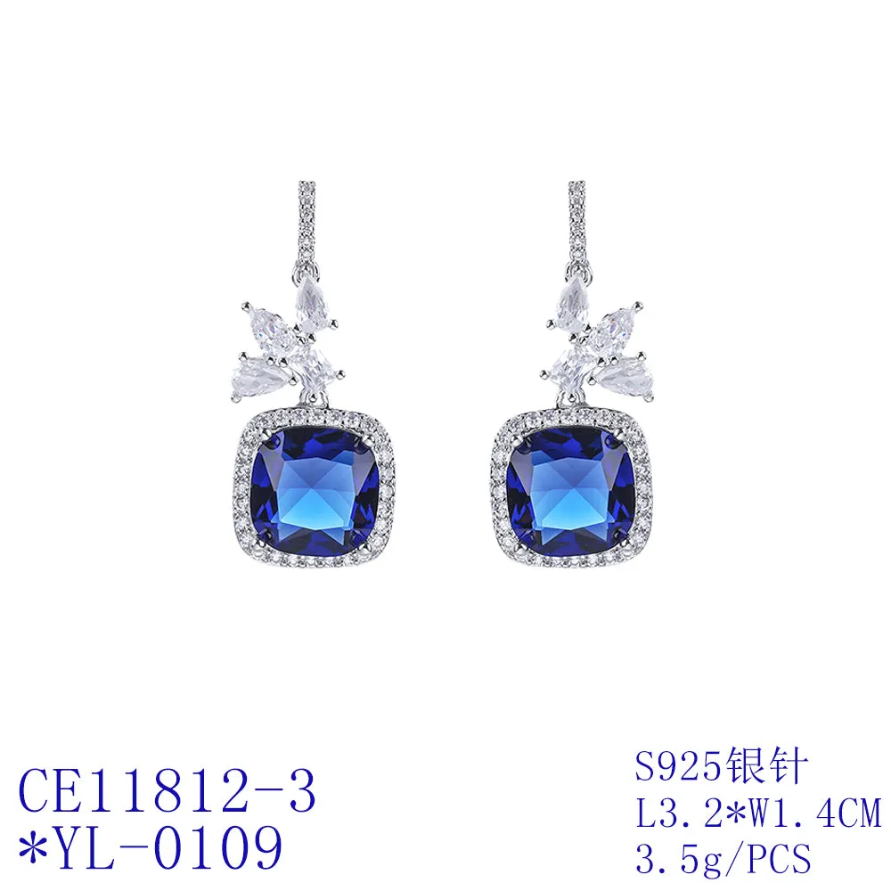 Popular Zircon  Square Drop Earring, Women's Girl's Gatherings Jewelry CE11812