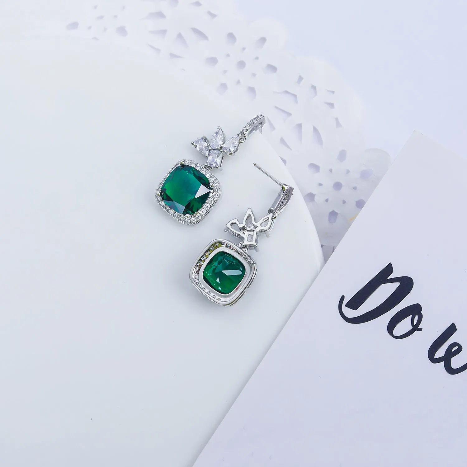 Popular Zircon  Square Drop Earring, Women's Girl's Gatherings Jewelry CE11812