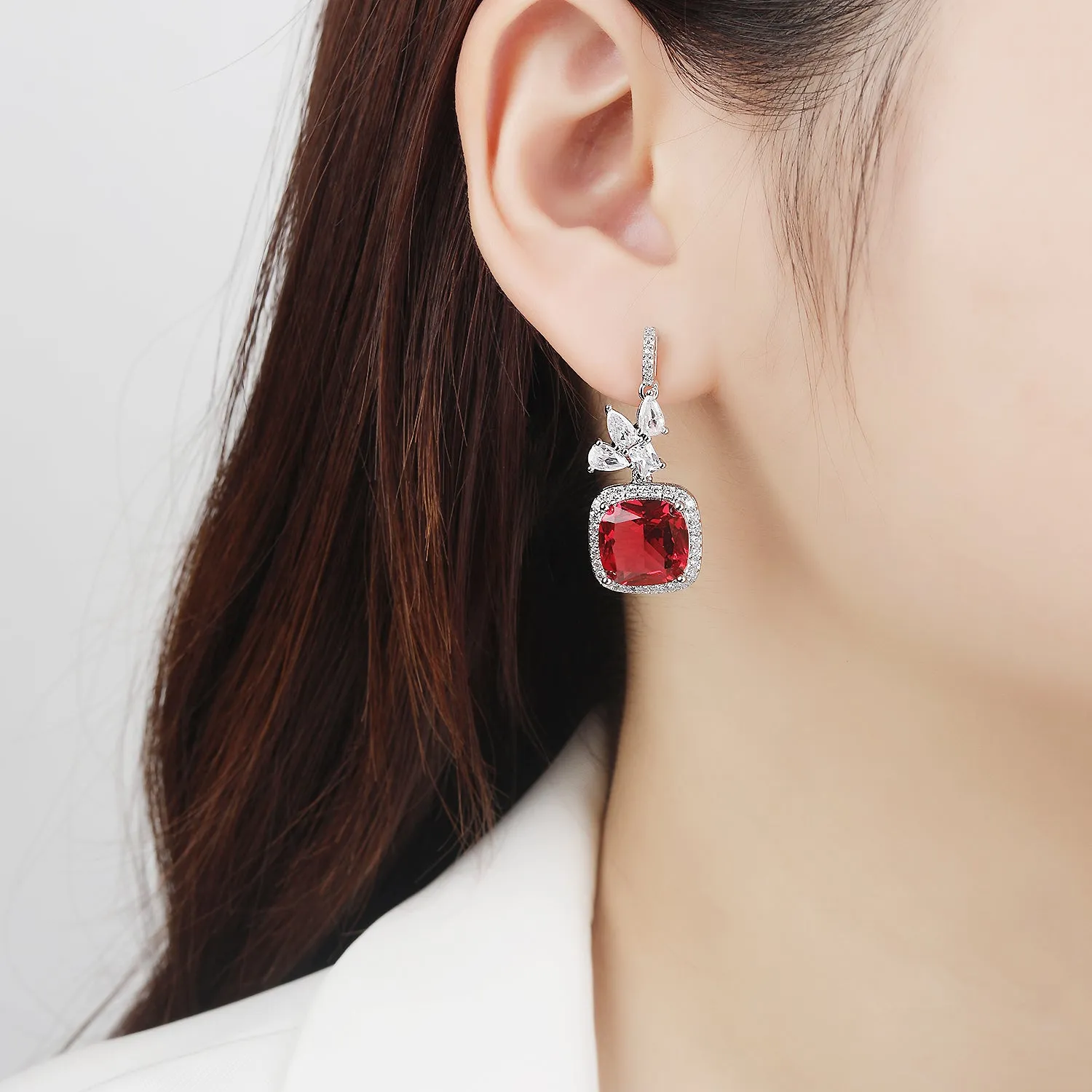 Popular Zircon  Square Drop Earring, Women's Girl's Gatherings Jewelry CE11812