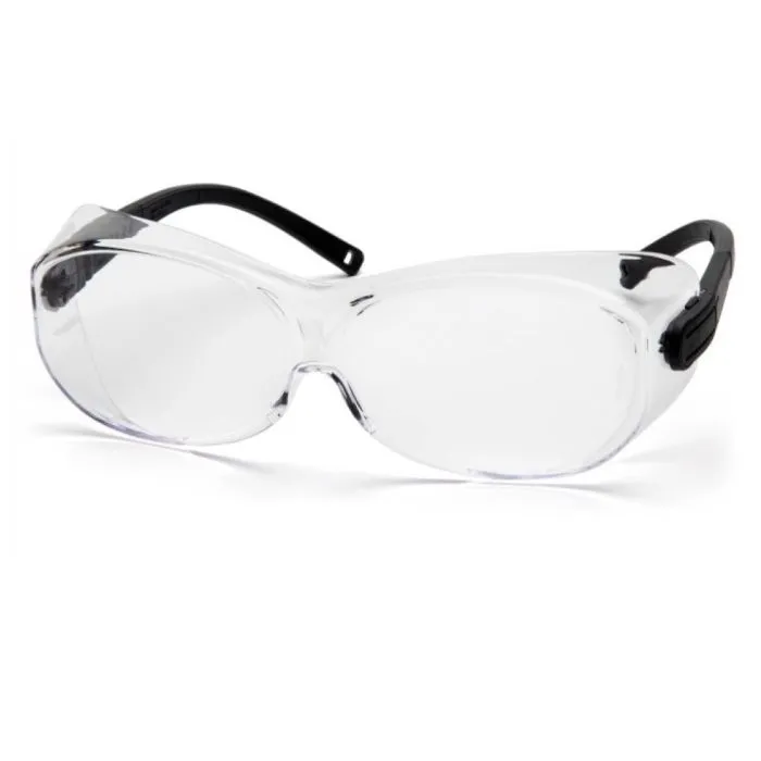 Pyramex S7510STJ OTS XL Safety Glasses, Black Temples, Clear Anti-Fog Lens, 1 Each