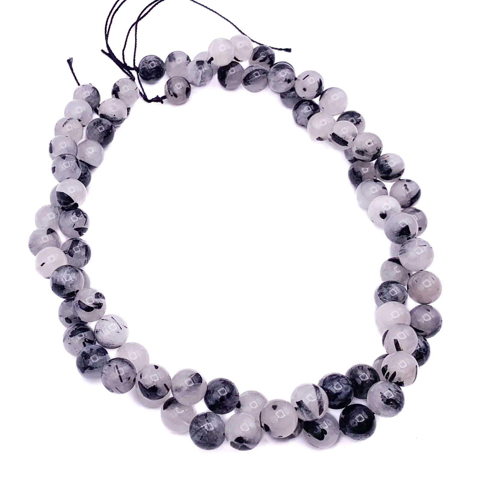 Quartz Rutilated 10mm Smooth Rounds Bead Strand