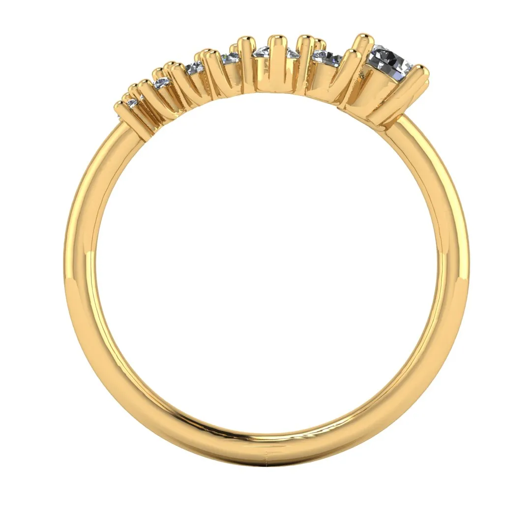 "Aeris" 0.60ct Bold Diamond Wave Shaped Eternity Band ET29