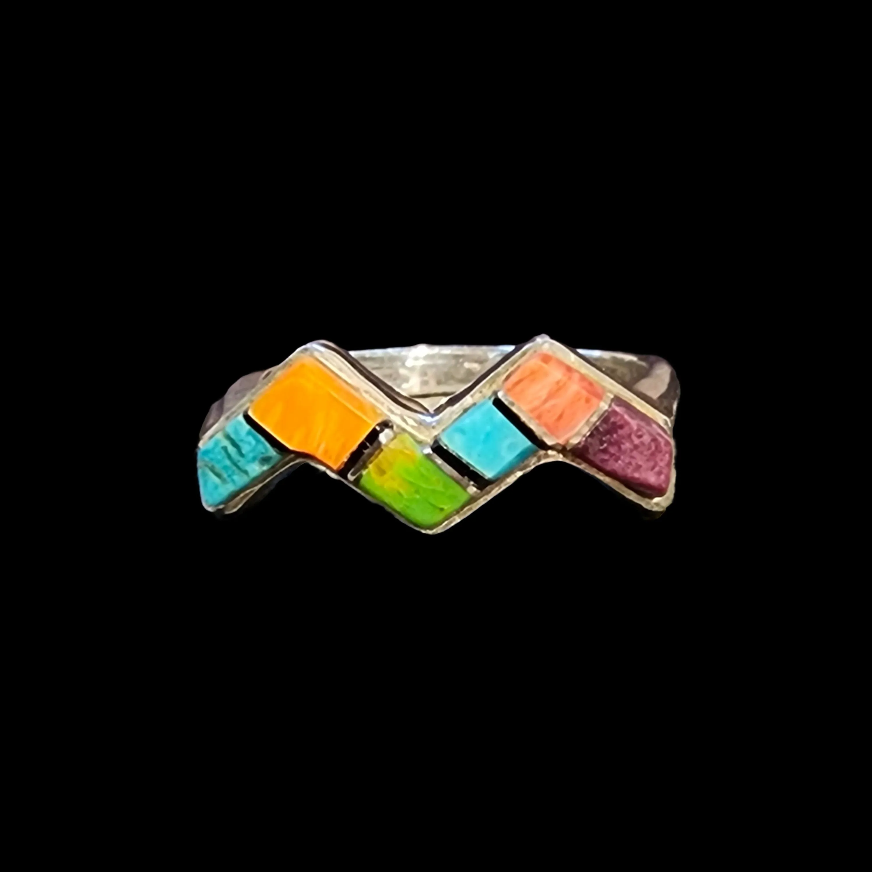 Rainbow Lightening Ring - Size 6.5