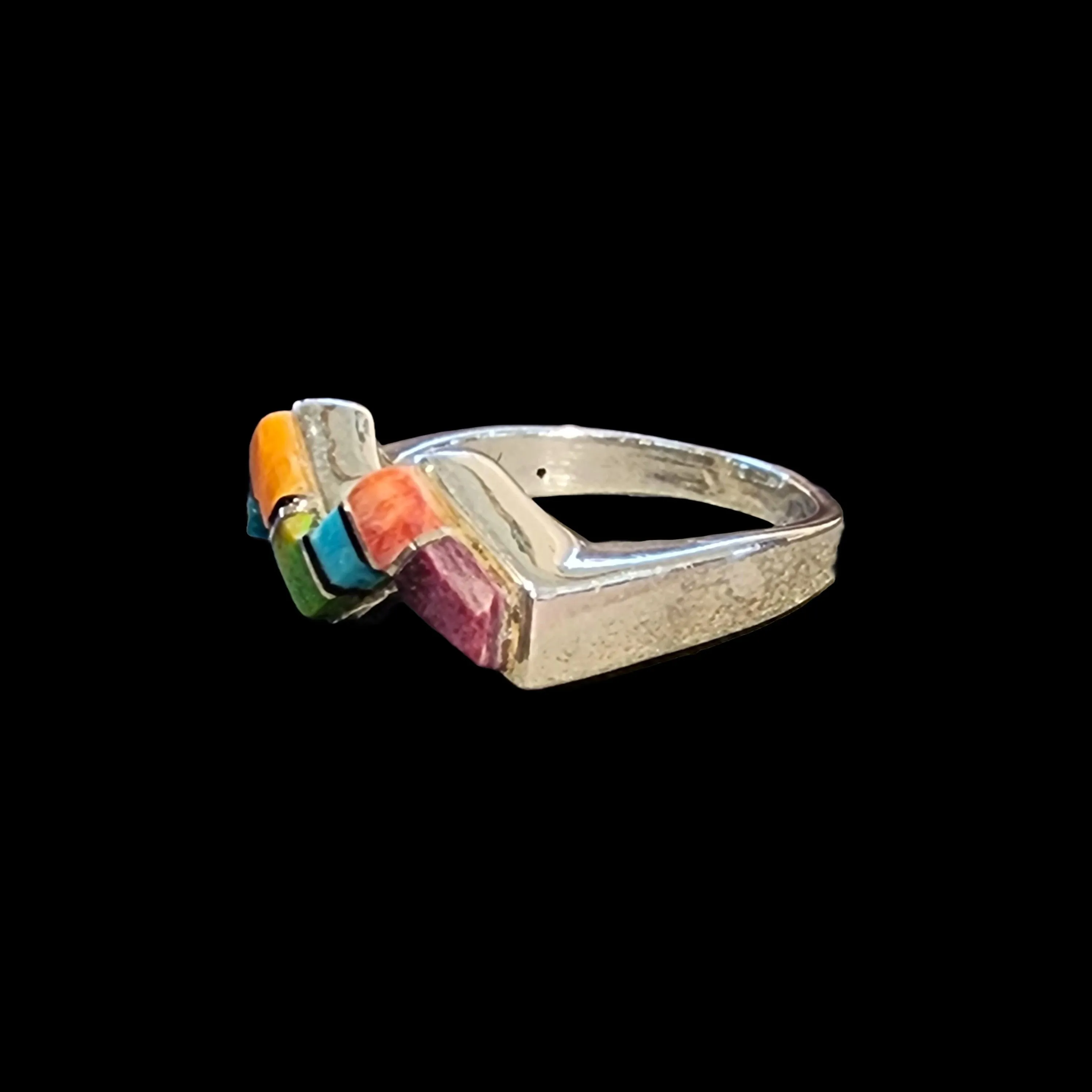Rainbow Lightening Ring - Size 6.5