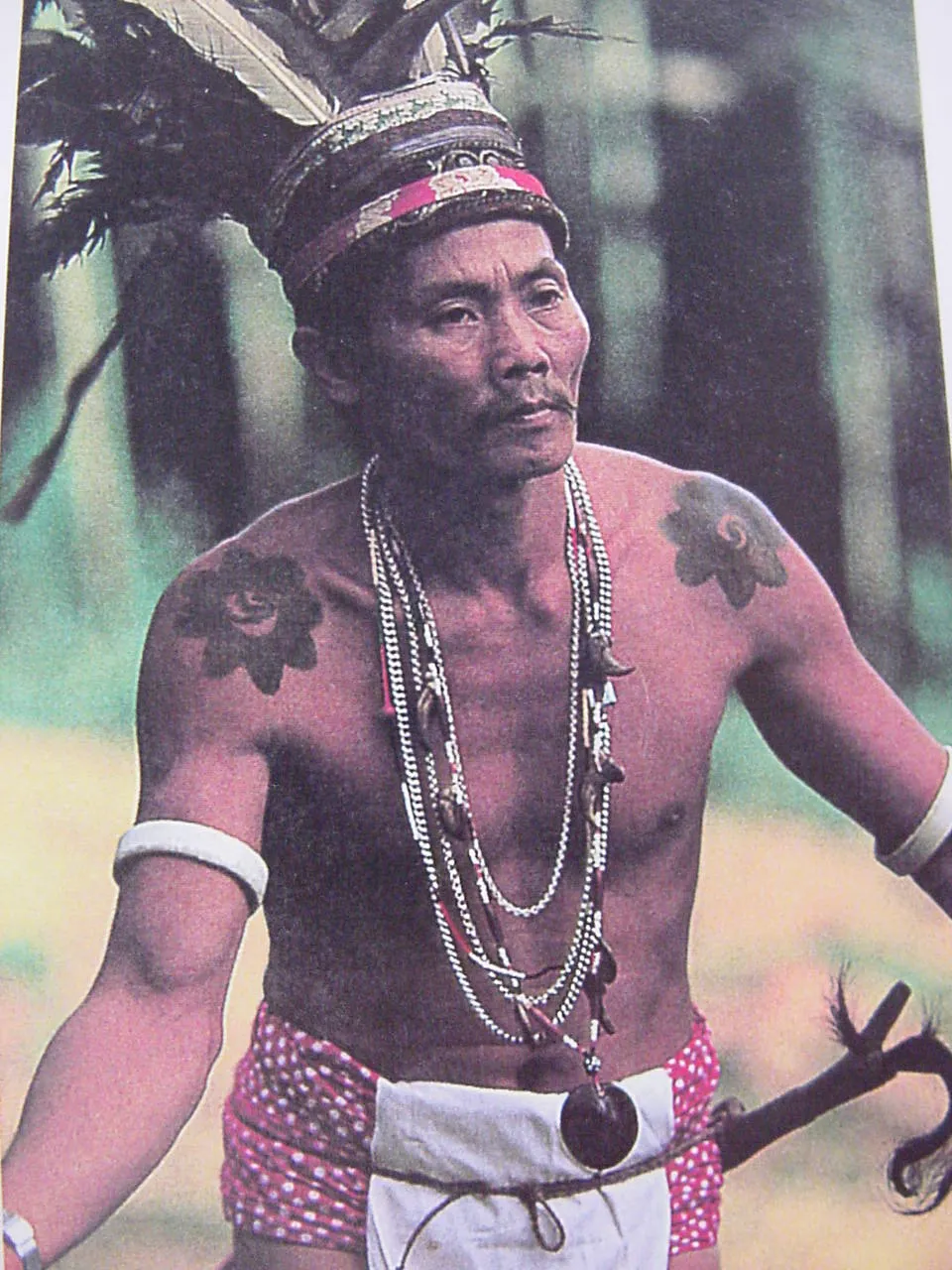 Rare Tribal Ethnic Dayak Iban Tribe Talisman Necklace: Antique Hand Crafted Magical Lukut Sekala , Old Trade Glass Beads, Amber beads, Stone Bead, Chinese Coins, collected in 1980’s Borneo Aristocrat Owner, Indonesia. NB3