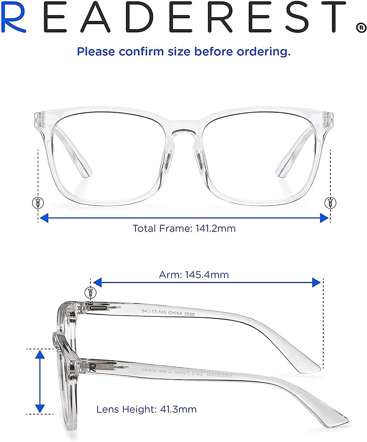 Readerest blue-light-blocking-reading-glasses-clear-2-50-magnification