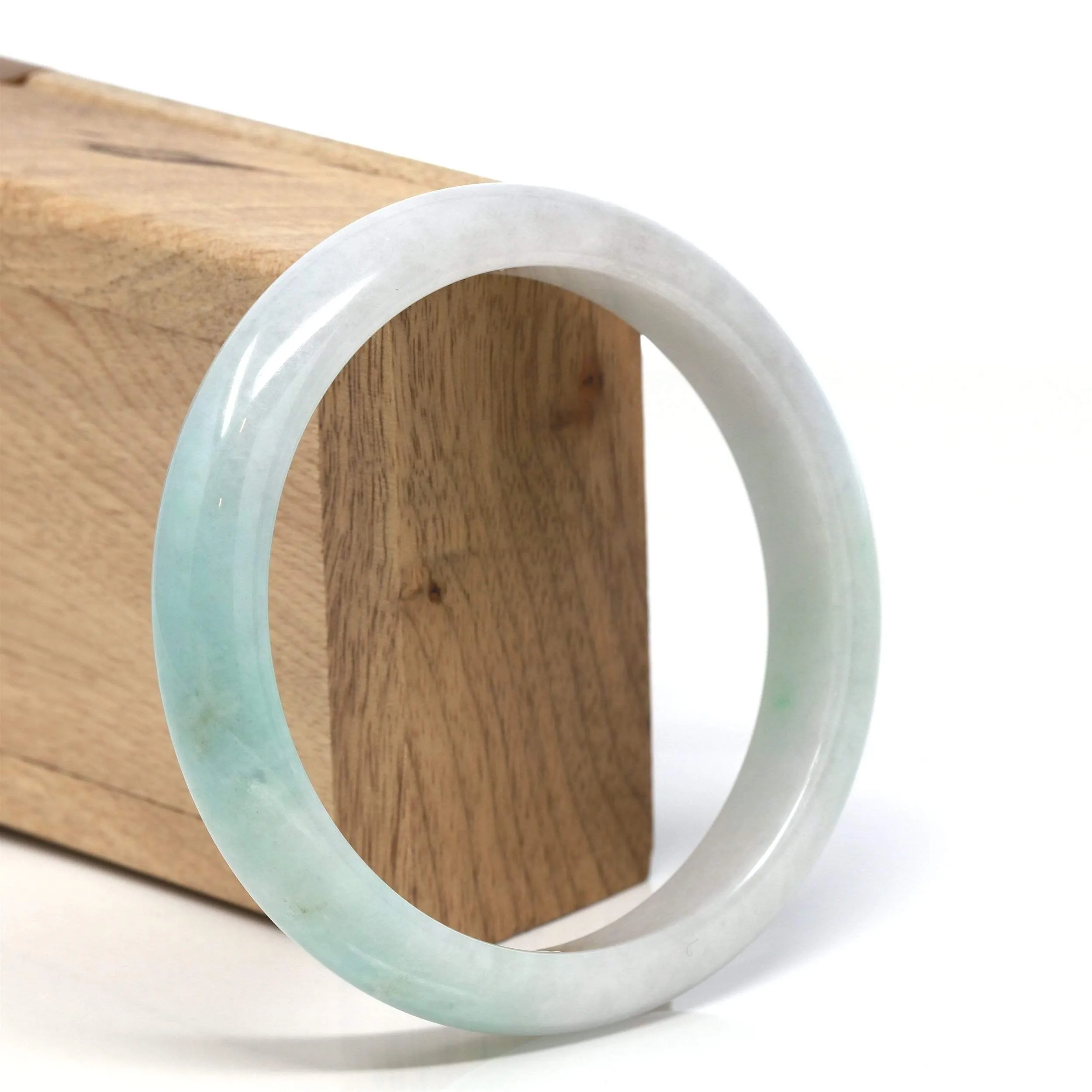RealJade® "Classic Bangle" Genuine Burmese High Quality Jadeite Jade Bangle Bracelet (61.81mm) #114