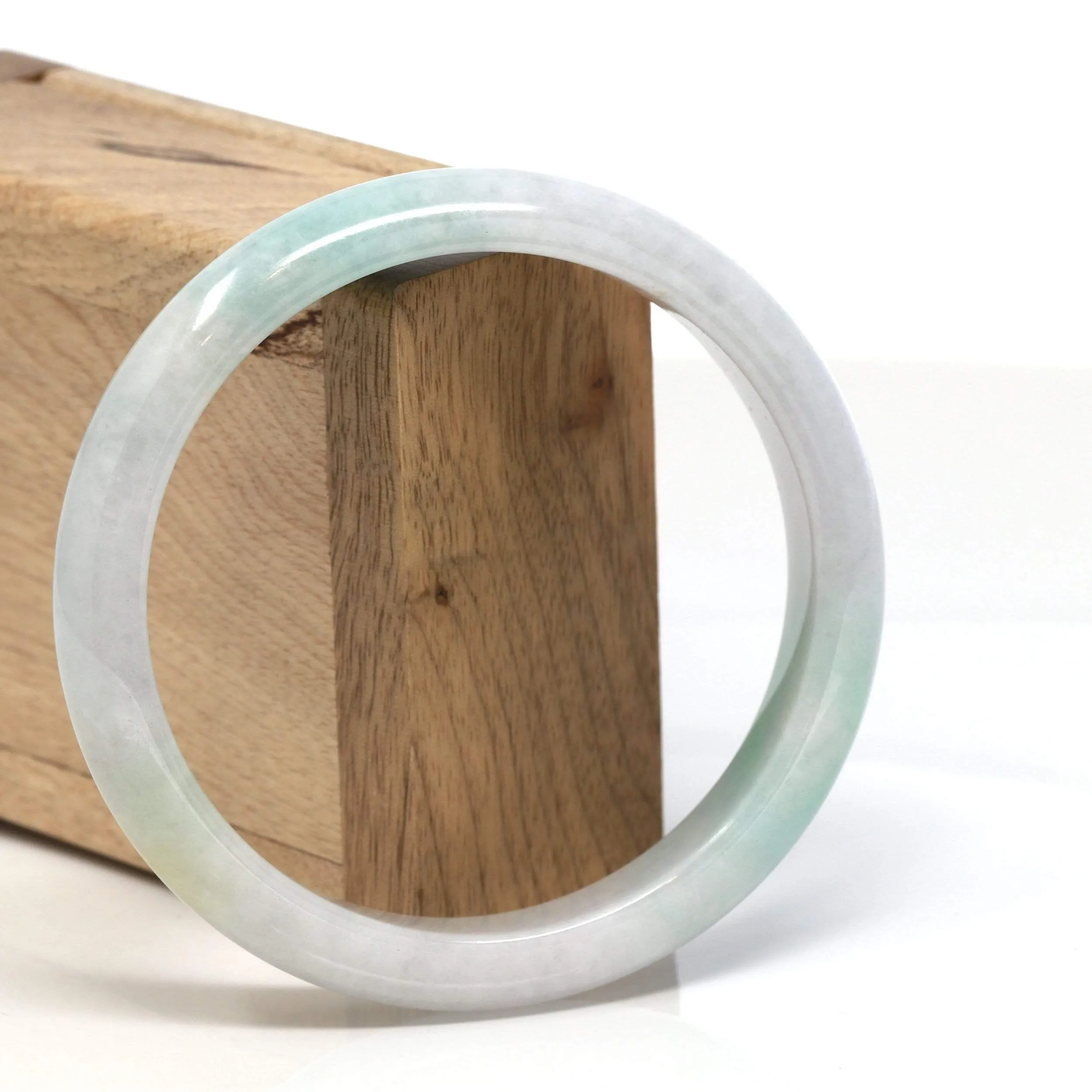 RealJade® "Classic Bangle" Genuine Burmese High Quality Jadeite Jade Bangle Bracelet (62.25)#119
