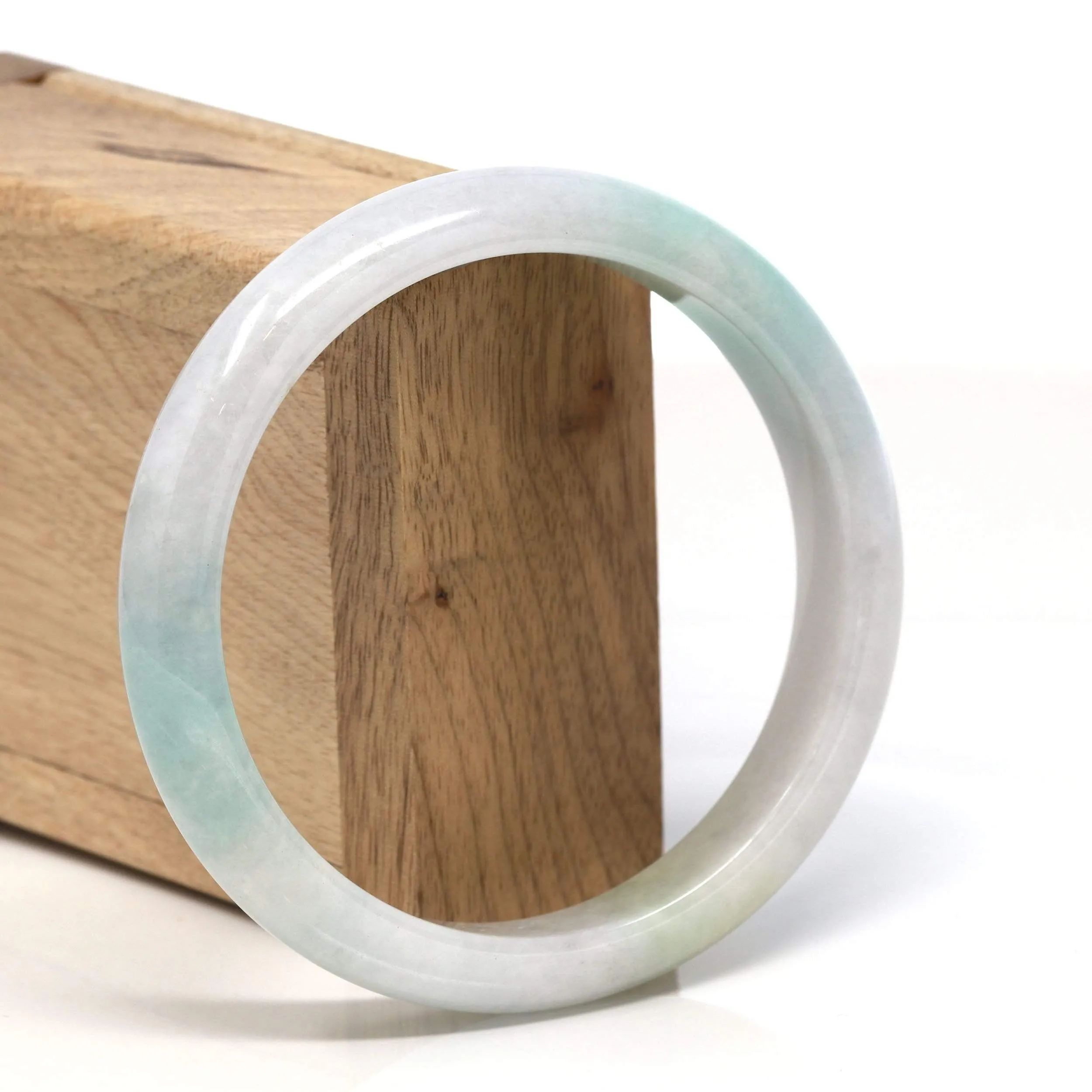 RealJade® "Classic Bangle" Genuine Burmese High Quality Jadeite Jade Bangle Bracelet (62.25)#119