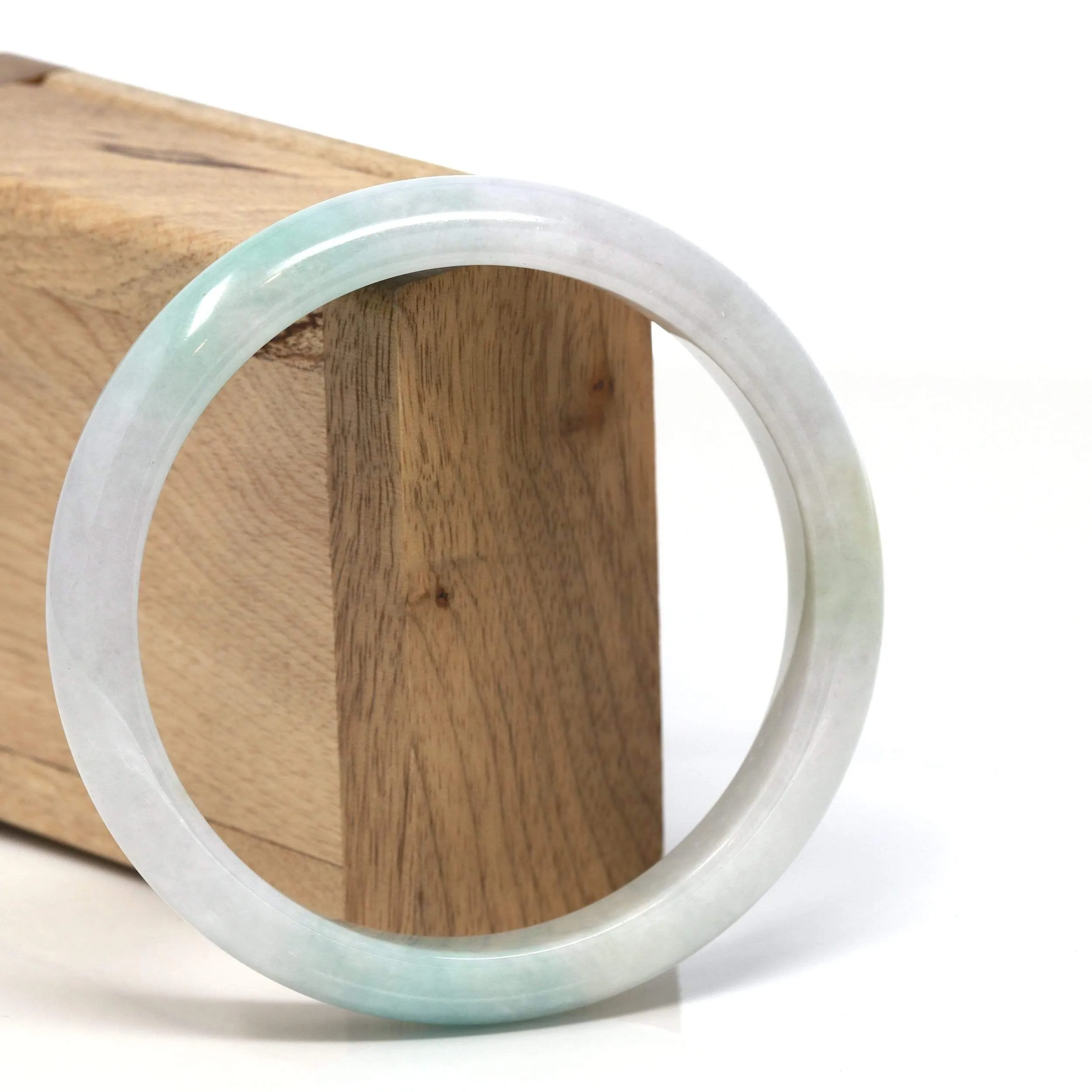 RealJade® "Classic Bangle" Genuine Burmese High Quality Jadeite Jade Bangle Bracelet (62.25)#119