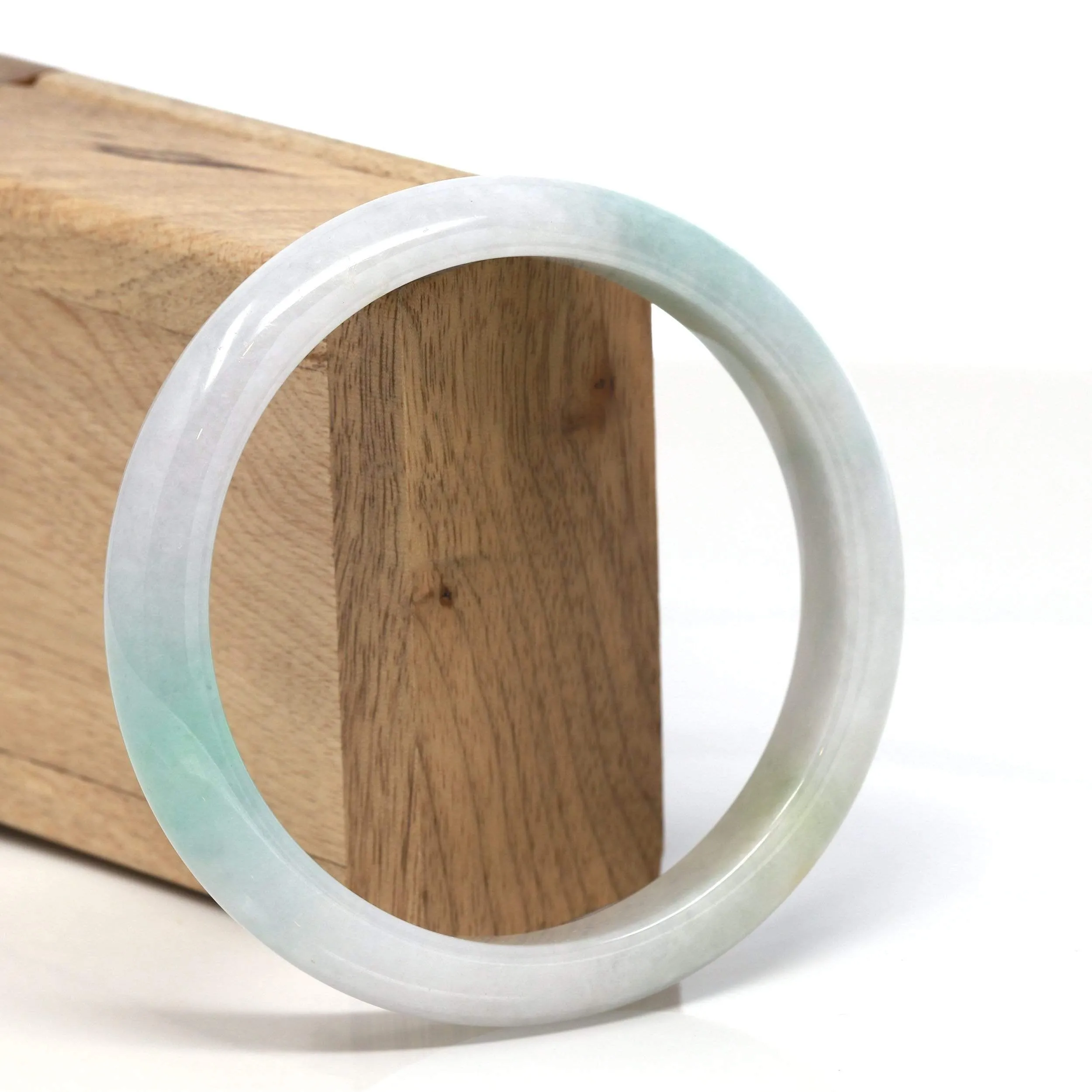 RealJade® "Classic Bangle" Genuine Burmese High Quality Jadeite Jade Bangle Bracelet (62.25)#119