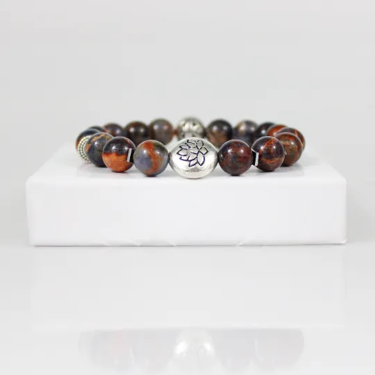 Red & Blue Sodalite Bead Bracelet