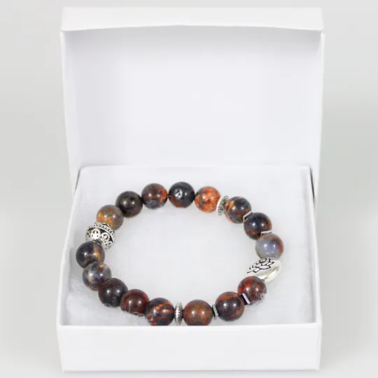 Red & Blue Sodalite Bead Bracelet